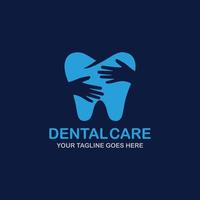 Zahnpflege-Logo-Design-Vektor-Illustration. Dental-Logo. kieferorthopädisches Logo vektor