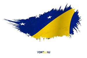 Flagge von Tokelau im Grunge-Stil mit Welleneffekt. vektor