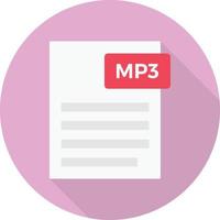 mp3-Datei-Vektorillustration auf einem Hintergrund. Premium-Qualitätssymbole. Vektorsymbole für Konzept und Grafikdesign. vektor