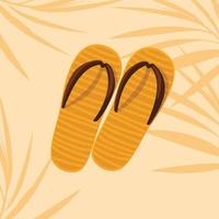 sommar orange flip flops design vektor