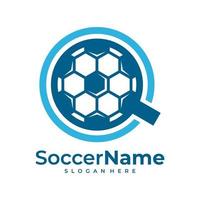 Fußball-Logo-Vorlage finden, Fußball-Logo-Design-Vektor finden vektor