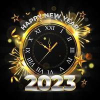 Countdown-Uhrenkonzept für das neue Jahr 2023 vektor
