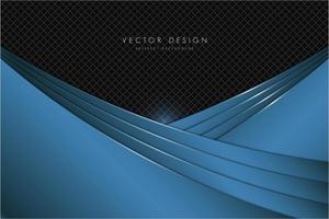 blauer metallischer Hintergrund mit dunklem Raum vektor