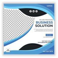 Corporate Business Solution Social Media Post Template Design vektor