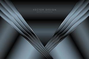 blauer und silberner metallischer Hintergrund mit dunklem Raum. vektor