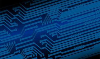 Blue Cyber Circuit Zukunftstechnologie Hintergrund vektor