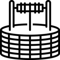 Liniensymbol für Brunnen vektor