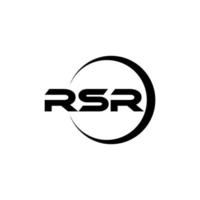 rsr brev logotyp design i illustration. vektor logotyp, kalligrafi mönster för logotyp, affisch, inbjudan, etc.