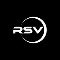 rsv brev logotyp design i illustration. vektor logotyp, kalligrafi mönster för logotyp, affisch, inbjudan, etc.