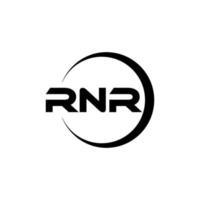 rnr brev logotyp design i illustration. vektor logotyp, kalligrafi mönster för logotyp, affisch, inbjudan, etc.