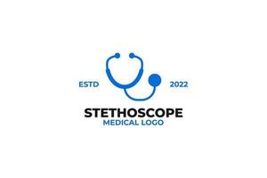 stetoskop ikon design. hälsa och medicin logotyp mall illustration vektor