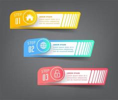 modern textruta banner infographics set vektor