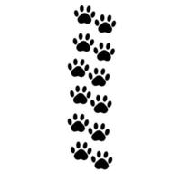 svart katt fotspår. vektor illustration