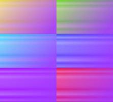 sechs sätze von lila horizontalen farbverlauf abstrakten hintergrund. glänzend, verwischen, modern und colorstyle. gelb, grün, blau und rot. ideal für hintergrund, homepage, tapete, cover, poster, banner oder flyer vektor