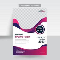 Sport Fitness Flyer Vorlage vektor