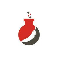 Labor-Chili-Logo-Design-Vektorvorlage, rotes Chili-Logo. Symbol Symbol vektor