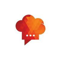 Talk-Chef-Logo-Design-Vorlage. vektor