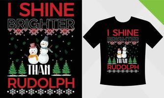 jul t-shirt design mall eps fil för jul vektor