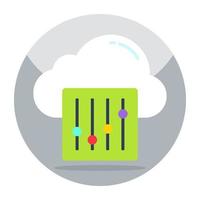ett ikon design av moln utjämnare vektor