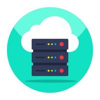 moderne Designikone des Cloud-Servers vektor