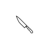 handgezeichnetes Messersymbol, einfaches Doodle-Symbol vektor
