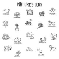 handgezeichnetes Natursymbol, einfaches Doodle-Symbol vektor