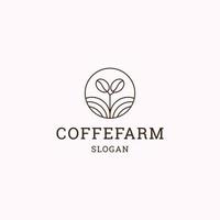 Kaffeefarm-Logo-Symbol-Design-Vorlage-Vektor-Illustration vektor