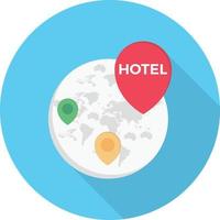 hotelstandort-vektorillustration auf einem hintergrund. hochwertige symbole. vektorikonen für konzept und grafikdesign. vektor