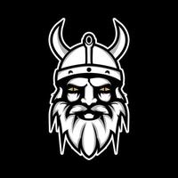 viking huvud logotyp design vektor