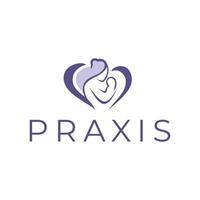 einfaches logo für pragnant praxis klinik vektor