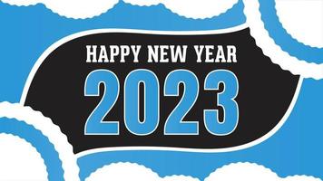 frohes neues jahr 2023, typografie 2023, hintergrund 2023, frohes neues jahr hintergrund, frohes weihnachtsthema, blauer hintergrund vektor