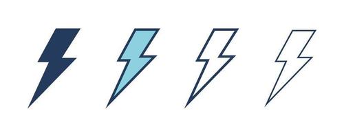 elektricitet ikoner uppsättning. uppsättning av energi vektor symbol. fylld och linjär stil tecken för mobil begrepp och webb design.