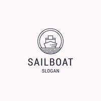 Segelboot-Logo-Symbol-Design-Vorlage-Vektor-Illustration vektor