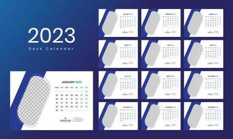 Tischkalendervorlage 2023 vektor