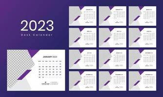 Tischkalendervorlage 2023 vektor