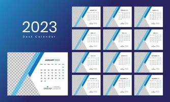 skrivbord kalender mall 2023 vektor