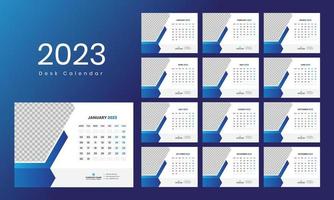 skrivbord kalender mall 2023 vektor