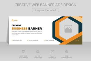 Corporate Business Social Media Cover Post abstrakte professionelle Website flache Design-Banner-Vorlage vektor