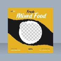 Design-Vorlage für Lebensmittel, Getränke, Banner, Social-Media-Posts vektor