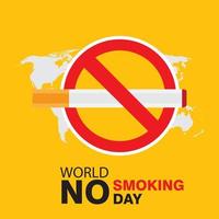 vektor åminnelse av nationell Nej rökning dag