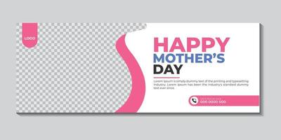 Happy Mother Day Web-Banner-Design und Profil-Cover-Vorlage vektor
