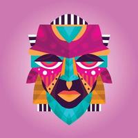 aztec mask illustration vektor