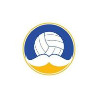 starkes Volleyball-Vektor-Logo-Design. Schnurrbart und Volleyball-Vektor-Icon-Design. vektor