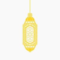 redigerbar isolerat hängande mönstrad gul arab lampa vektor illustration i platt svartvit stil för islamic tillfällig tema syften sådan som ramadan och eid också arab kultur design behov