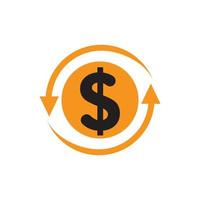 Dollar-Geld-Vektor-Symbol-Illustration-Design-Vorlage - Vektor