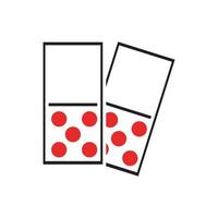 logotyp av domino spel vektor