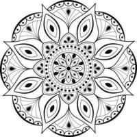 vektor teckning av en mandala. årgång dekorativ element. en ritad för hand background.islam, arab, indian.ottoman motiv. idealisk för utskrift på tyg eller papper.vacker mandala.