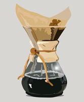 illustration och vektor av kaffe och filtrera papper