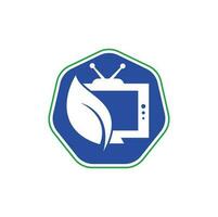 Natur-TV-Vektor-Logo-Vorlage. landwirtschaftliches tv-logo. vektor