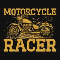 Motorrad-Rennfahrer-T-Shirt-Design vektor